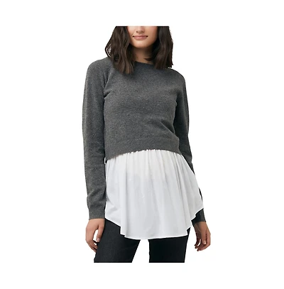 Ripe Maternity Maternity Sandy Detachable Nursing Knit Charcoal Marle