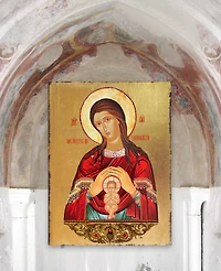 Designocracy Blessed Virgin Mary Life Giving Icon 8" x 6"