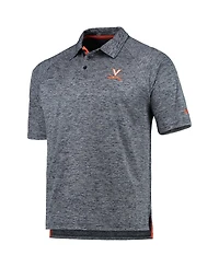 Men's Colosseum Heathered Navy Virginia Cavaliers Down Swing Raglan Team Polo Shirt