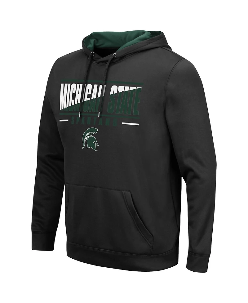 Colosseum Men's Michigan State Spartans Slash Stack 2.0 Pullover Hoodie