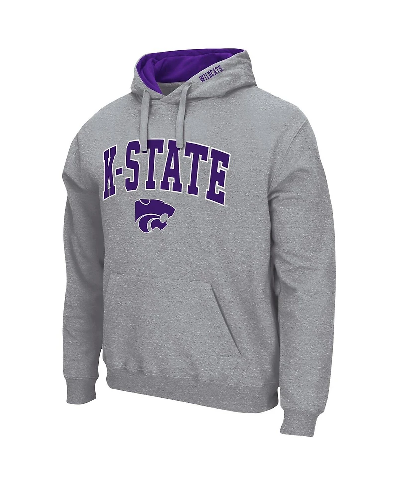 Colosseum Men's Kansas State Wildcats Arch & Logo 3.0 Pullover Hoodie