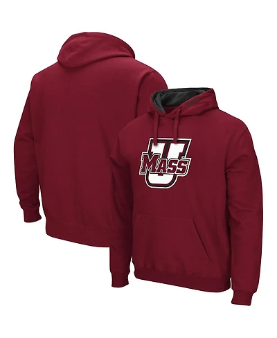 Colosseum Men's UMass Minutemen Arch and Logo Pullover Hoodie