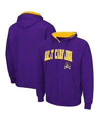 Colosseum Men's Ecu Pirates Arch and Logo 3.0 Full-Zip Hoodie