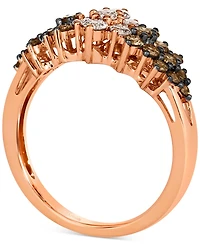 Le Vian Chocolate Ombre Diamond Cluster Ring (1 ct. t.w.) 14k Rose Gold, White Gold or Yellow