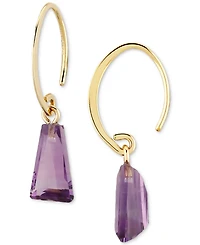 Amethyst Trapezoid Drop Earrings (3-1/10 ct. t.w.) in 10k Gold