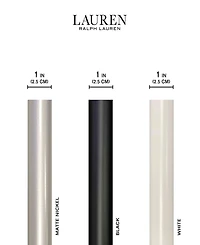 Lauren Ralph Welford 1" Adjustable Window Curtain Rod and Finial 23 Piece Set, 66"-120"
