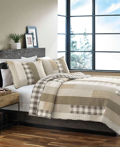 Eddie Bauer Fairview Saddle Reversible 3-Pc. Quilt Set, Full/Queen