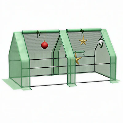 Outsunny 6' x 3' x 3' Portable Mini house with Windows