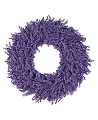 Lavender Artificial Floral Spring Wreath 28" Unlit