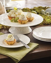 Lenox Dinnerware, Set of 4 Opal Innocence Carved Dessert Plates