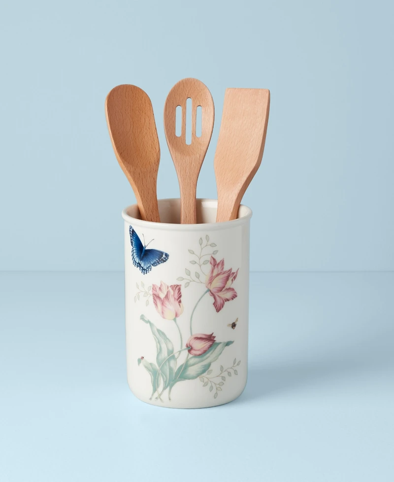 Lenox Butterfly Meadow Kitchen Jar with Utensils
