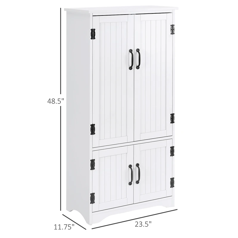 Homcom 48.5" Kitchen Pantry, Storage Cabinet, Cupboard Organizer
