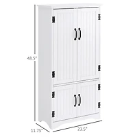 Homcom 48.5" Kitchen Pantry, Storage Cabinet, Cupboard Organizer