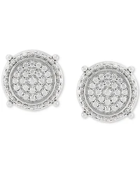 Grown With Love Men's Lab Grown Diamond Cluster Stud Earrings (1/2 ct. t.w.) in 10k White Gold