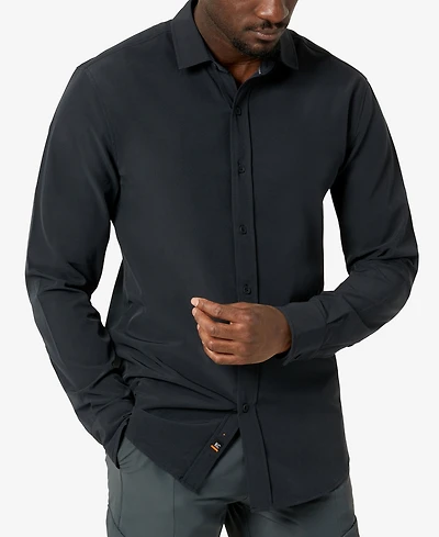 Kenneth Cole Men's Solid Slim Fit Performance Shirt