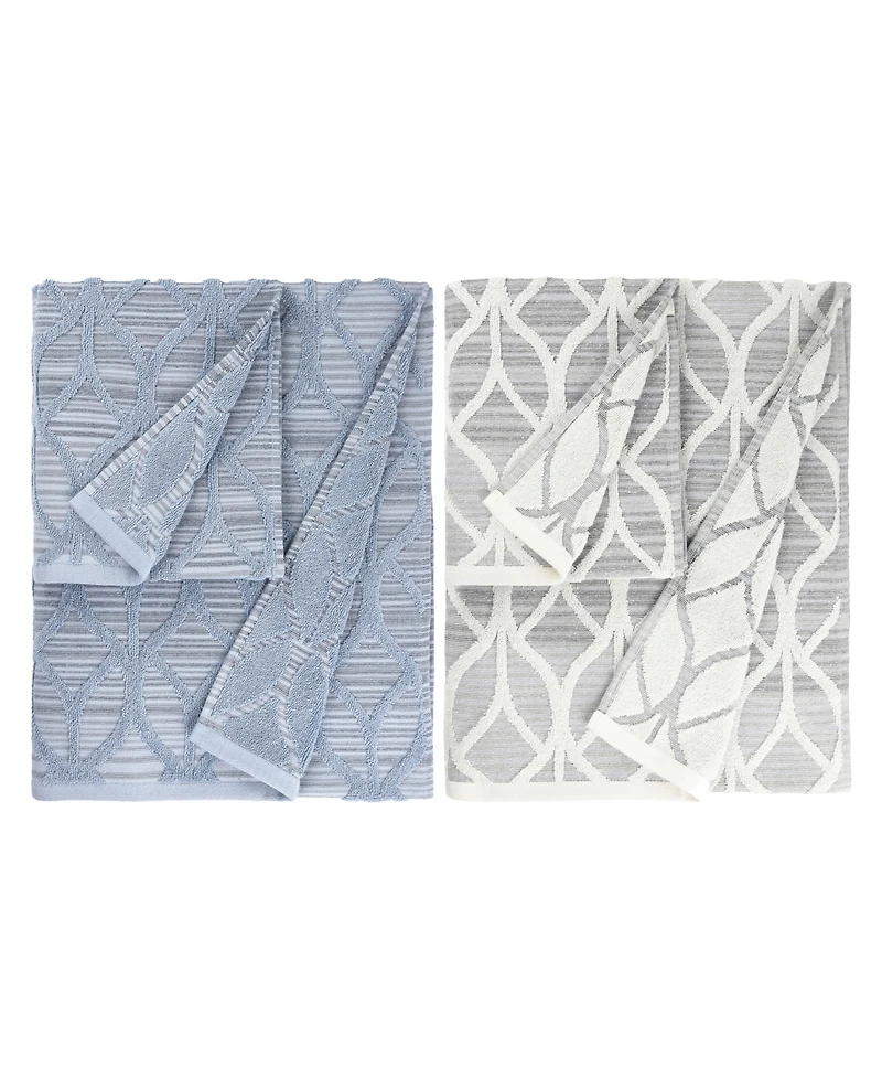 Linum Home Alev Jacquard 2 Piece Turkish Cotton Bath Towel Set