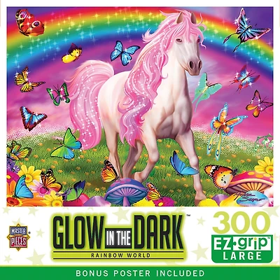 MasterPieces Glow in the Dark - Rainbow World 300 Piece Ez Grip Puzzle