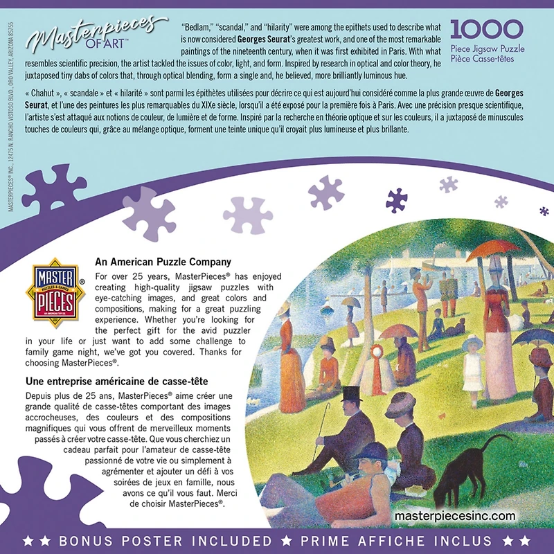 MasterPieces 1000 Piece Puzzle Sunday on La Grande Jatte for Adults
