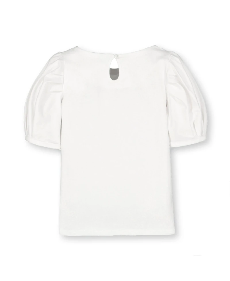 Hope & Henry Baby Girls Short Sleeve Knit Top with Details