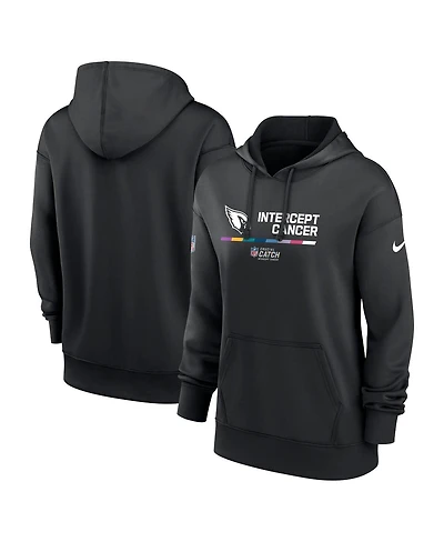 Women's Nike Black Arizona Cardinals 2022 Nfl Crucial Catch Therma Performance Pullover Hoodie