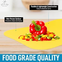 Non-Slip Flexible Cutting Board Set - Dishwasher Friendly Mats For Cooking of 3