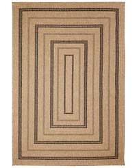 Liora Manne' Sahara Multi Border 5'3" x 7'3" Outdoor Area Rug