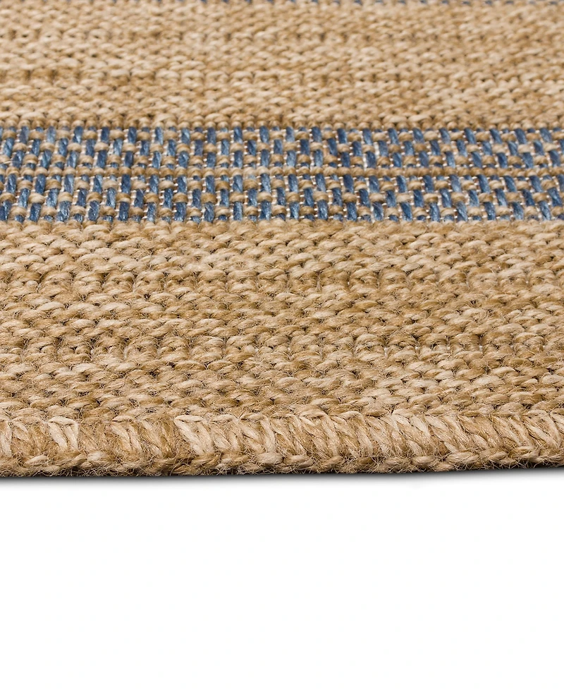 Liora Manne' Sahara Multi Border 6'6" x 9'3" Outdoor Area Rug