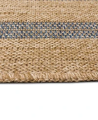 Liora Manne' Sahara Multi Border 6'6" x 9'3" Outdoor Area Rug