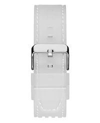 Guess Men's Clear Silicone Multi-Function Watch 44mm
