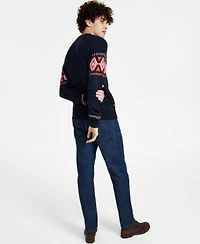Nautica Mens Fair Isle Sweater Vintage Straight Fit Stretch Jeans Separates