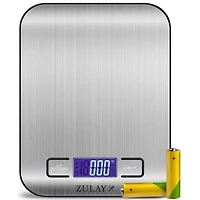 Stainless Steel Digital Food - Features Lcd Screen, Measures 5 Different Units Including Grams & Ounces
