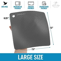 Zulay Kitchen 4 Pack Non-Slip Silicone Trivet Mat Set