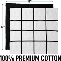 8 Pack Reusable Absorbent Cotton Kitchen Towels - 12 Inches