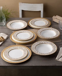 Noritake Summit Gold 12-Piece Dinnerware Set, Service for 4