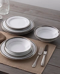 Noritake Austin Platinum 12-Piece Dinnerware Set, Service for 4
