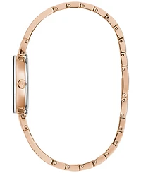Bulova x Marc Anthony Women's Modern Diamond Accent Rose Gold-Tone Stainless Steel Bangle Bracelet Watch 26mm