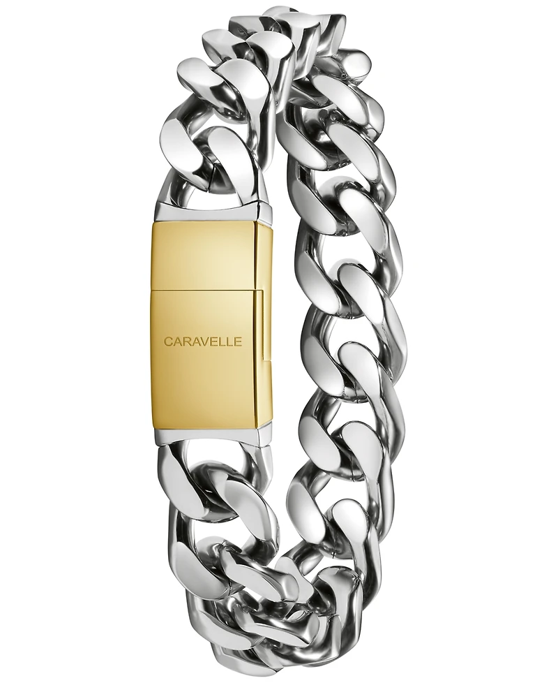 Caravelle designed by Bulova Men's Two-Tone Stainless Steel Bracelet Watch 41mm Gift Set