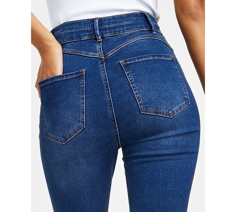 Dollhouse Curvy High Rise Double Button Skinny Jeans
