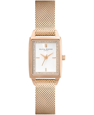 Olivia Burton Women's Quartz Rose Gold-Tone Stainless Steel Bracelet Watch 25.5mm x 20.5mm