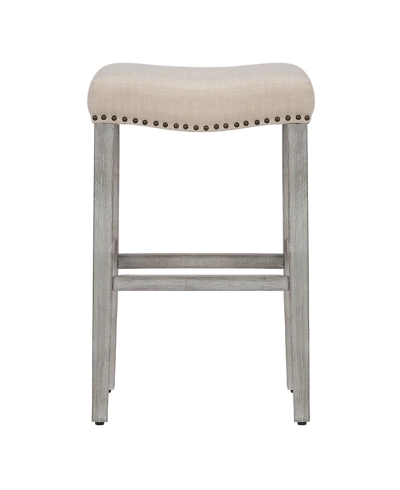 WestinTrends 29" Upholstered Backless Saddle Seat Bar Stool