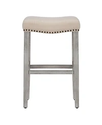 WestinTrends 29" Upholstered Backless Saddle Seat Bar Stool