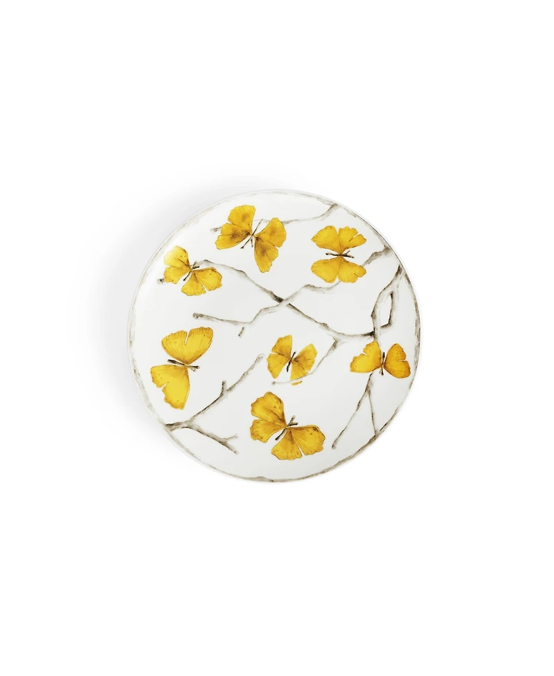 Michael Aram Butterfly Ginkgo 4 Piece Gold-Tone Tidbit Plate Set