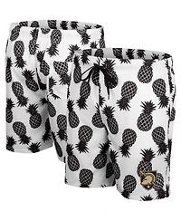 Men's Colosseum White, Black Army Knights Pineapple Swim Shorts