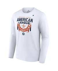 Men's Fanatics White Houston Astros 2022 American League Champions Locker Room Long Sleeve T-shirt