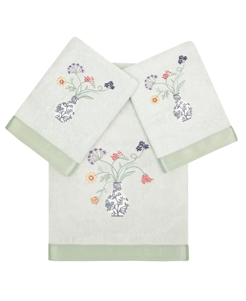 Linum Home Turkish Cotton Stella Embellished -Pc. Bath Towel Set