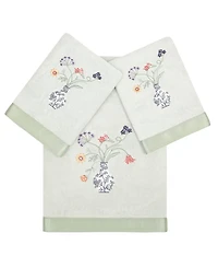 Linum Home Turkish Cotton Stella Embellished -Pc. Bath Towel Set