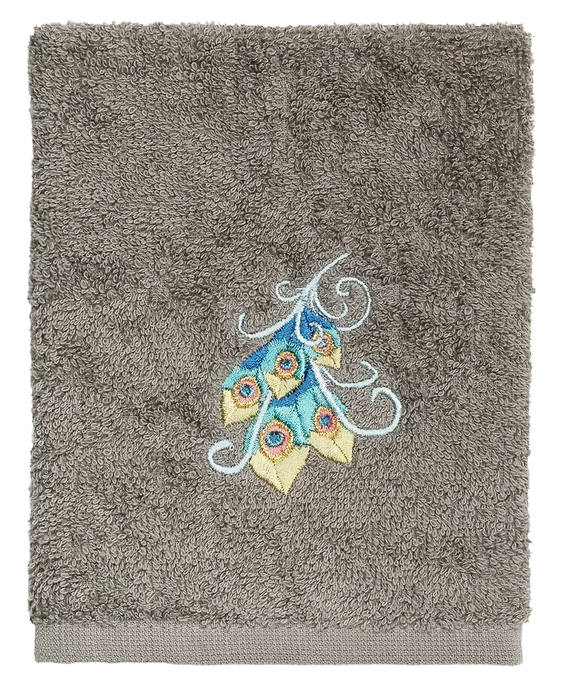 Linum Home Turkish Cotton Penelope Embellished 2-Pc. Washcloth Set