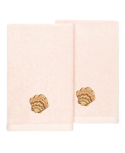 Linum Home Turkish Cotton Aaron Embellished 2-Pc. Fingertip Towel Set