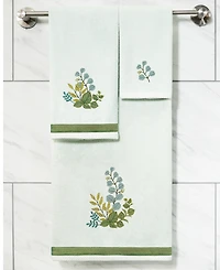 Linum Home Turkish Cotton Botanica Embellished 2-Pc. Fingertip Towel Set
