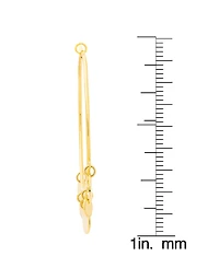 Macy's Gold Plated Dangling Discs Hoop Earrings